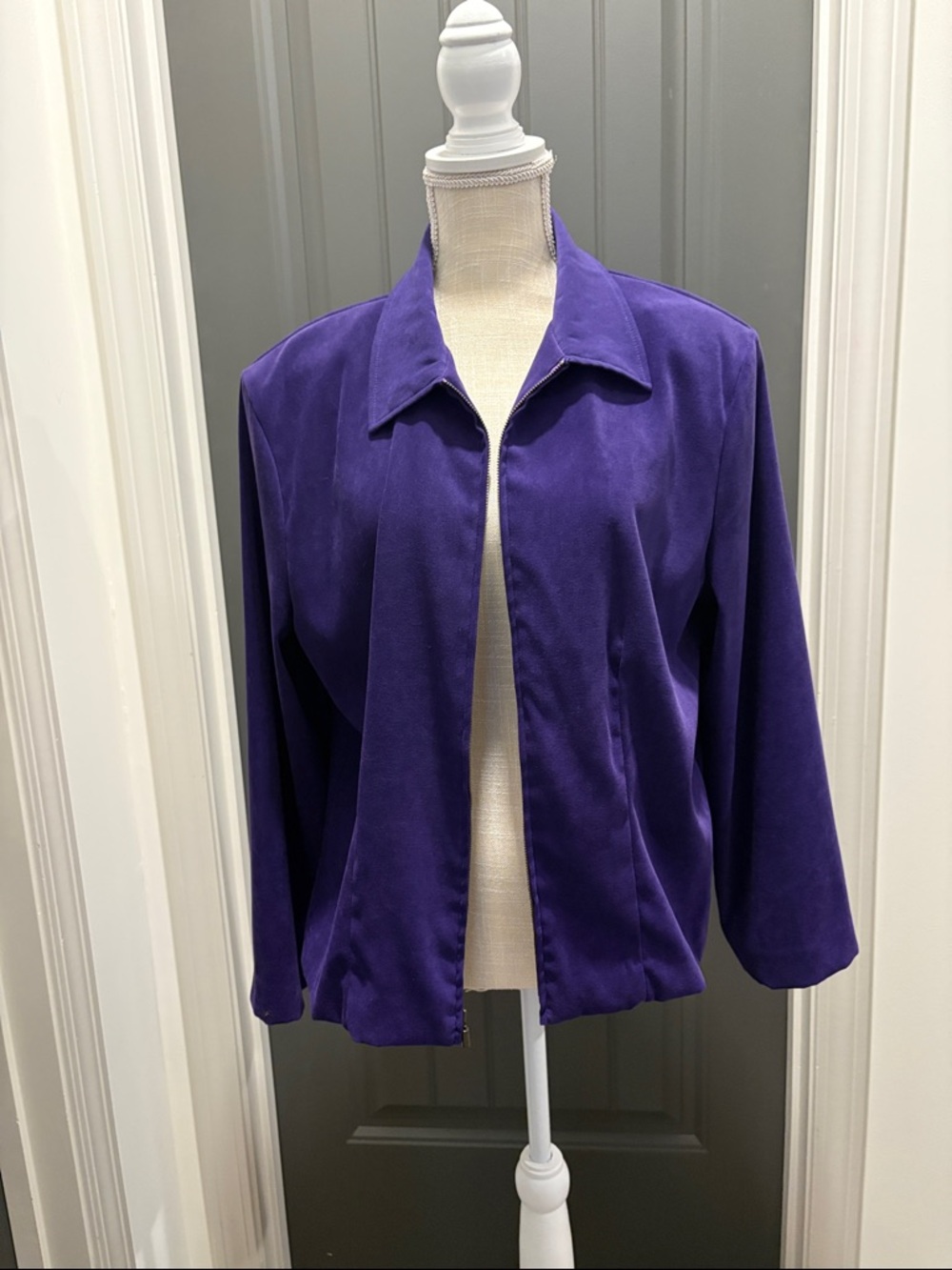 Women's Purple Open-Front Jacket